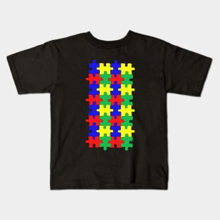 Colorful Puzzle Pieces Kids T-Shirt